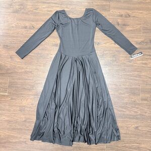 NWT BODY WRAPPERS BLACK LONG SLEEVE DRESS